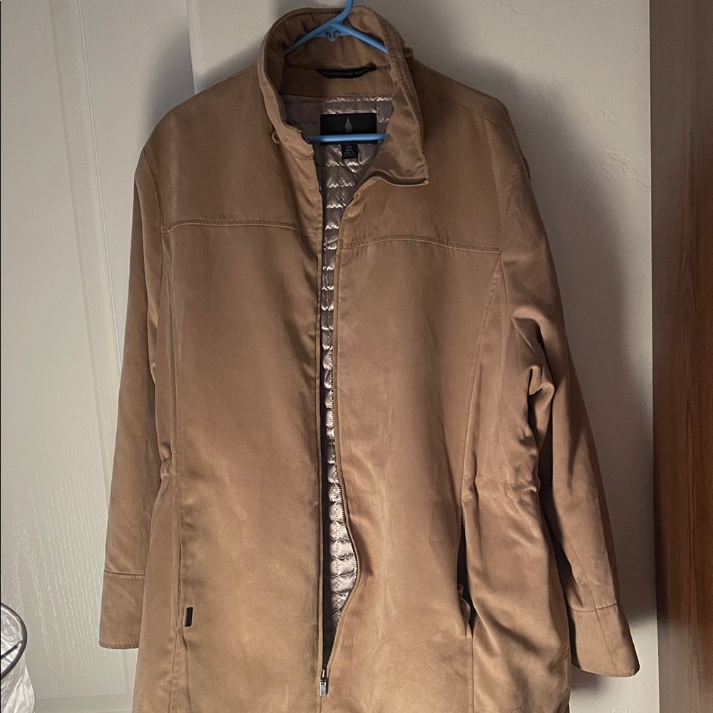 London Fog Men's Tan Lightweight Jacket with Detachable Hood